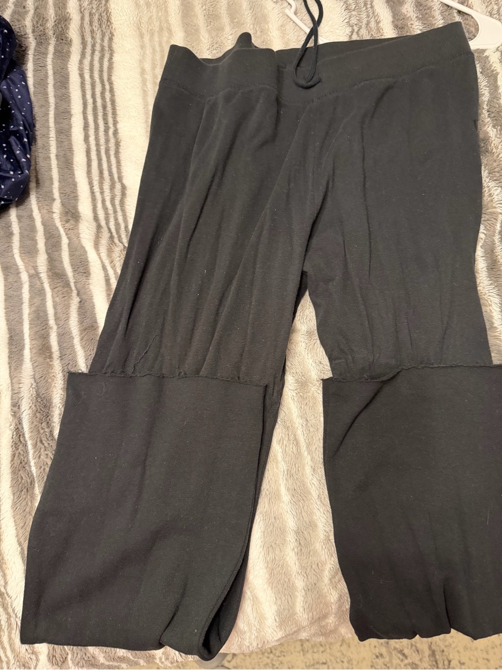 Victoria's Secret Black Wide-Leg Lounge Pants